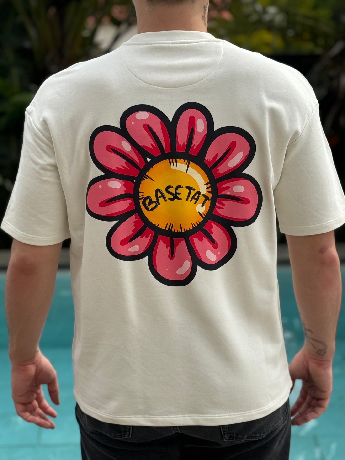 T-shirt oversize French Terry Fleur